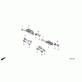 Схема вузла: Підніжки для Honda CRF250 CRF250X