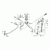 Схема вузла: Задній гальмівний циліндр (CBF600SA / NA) для Honda CBF600