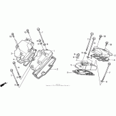 Схема узла: Vt1100c головка цилиндра cover для Honda VT1100 Shadow