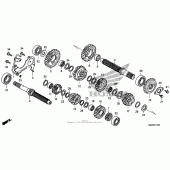 Схема узла: Трансмиссия для Honda VT750 Shadow RS