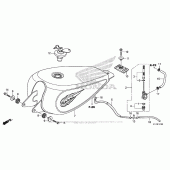 Схема вузла: Паливний бак для Honda CMX250 Rebel