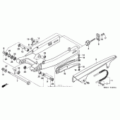 Схема вузла: Задній важіль (Маятник) для Honda CB600F 599
