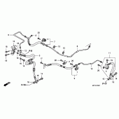 Схема вузла: Задня гальмівна система (FJS400D / FJS600D) для Honda FJS600 Silver Wing