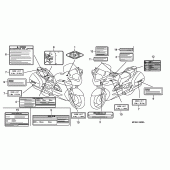 Схема узла: Информационные наклейки для Honda ST1300 Pan-European