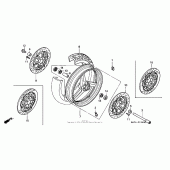 Схема узла: Передние колесо для Honda CBR1100XX Blackbird