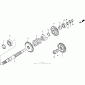 Схема узла: Final gearshaft для Honda GL1500 Gold Wing Aspencade