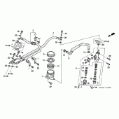 Схема узла: Rr. тормозной цилиндр для Honda CBR1100XX Blackbird