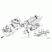 Схема вузла: Вихлопна система для Honda VT1300 Interstate