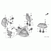 Схема узла: Задний фонарь (Стоп-сигнал) для Honda GL1800 Gold Wing