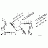 Схема вузла: Шток і Клапан для Honda GL1500 F6C