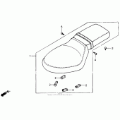 Схема вузла: Сидіння для Honda VT600 Shadow VLX