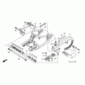 Схема вузла: Задній важіль (Маятник) для Honda VT600 Shadow VLX