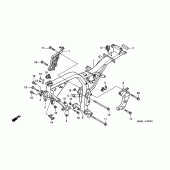 Схема узла: Рама (CB600F2/F22) для Honda CB600F Hornet