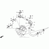 Схема узла: Water pipe для Honda VF750 Magna