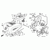 Схема вузла: Паливний бак (VTX1800C15 / 6/7/8) для Honda VTX1800
