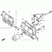 Схема узла: Transmission cover для Honda GL1500 Gold Wing Aspencade