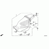 Схема вузла: Сидіння (2) для Honda VT750 Shadow Phantom