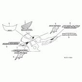 Схема узла: Stripe/mark (1) для Honda CBR1100XX Blackbird