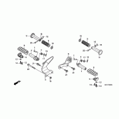 Схема узла: Подножки для Honda VT750 Shadow Spirit