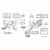 Схема узла: Информационные наклейки для Honda CBR1100XX Blackbird