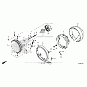 Схема узла: Фара для Honda CMX300 Rebel