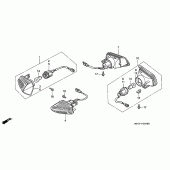 Схема вузла: Поворотники (1) для Honda VFR750F Interceptor