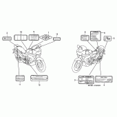 Схема узла: Информационные наклейки для Honda XL650 Transalp