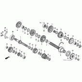 Схема узла: Трансмиссия для Honda VFR750F Interceptor