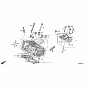 Схема вузла: Задня головка циліндра для Honda VT750 Shadow Spirit
