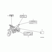 Схема вузла: Інформаційні наклейки для Honda CRF230 CRF230F
