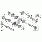 Схема вузла: Трансмісія для Honda CRF250 CRF250X