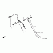 Схема вузла: Центральна підніжка для Honda GL1500 F6C