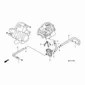 Схема вузла: Система індукції повітря для Honda XL1000V Varadero