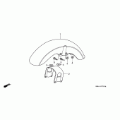 Схема вузла: Переднє крило для Honda VT750 Shadow ACE