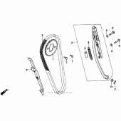 Схема вузла: Ланцюг ГРМ і Натяжитель і Успокоитель для Honda CMX250 Rebel