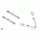 Схема вузла: Шток і Клапан для Honda CB600F Hornet S