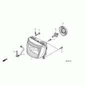 Схема узла: Фара (CB1300S/CB1300 SA) для Honda CB1300 Super Bol D’Or