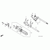 Схема узла: Копирный вал & Вилки & Вал переключения для Honda XRV750 Africa Twin
