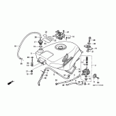 Схема вузла: Паливний бак для Honda VFR750F VFR750R (RC30)