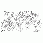 Схема вузла: Вихлопна система для Honda VFR800 VFR