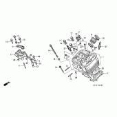 Схема вузла: Передня головка циліндра для Honda XRV750 Africa Twin