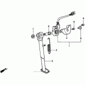 Схема узла: Подставка для Honda XR250
