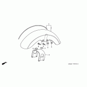 Схема вузла: Переднє крило для Honda VT750 Shadow ACE