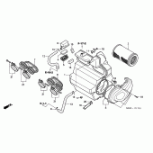 Схема вузла: Повітряний фільтр (CB600F3 / 4/5/6) для Honda CB600F Hornet