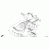 Схема вузла: Сидіння 2 для Honda VT1300 Fury