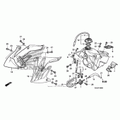 Схема вузла: Паливний бак (1) для Honda CRF250 CRF250X