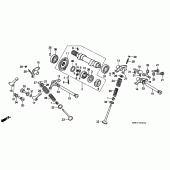 Схема узла: Распредвал и Клапан для Honda FX650 Vigor