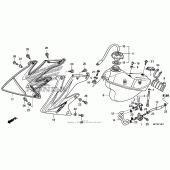 Схема узла: Топливный бак (2) для Honda CRF450 CRF450X