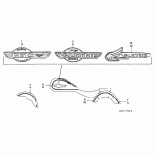 Схема вузла: Stripe / mark (1) для Honda GL1500 F6C