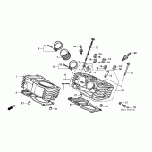 Схема вузла: Циліндр / головка циліндра (REAR) для Honda XL600 Transalp